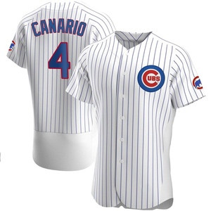 Men's Chicago Cubs Alexander Canario Authentic White Home Jersey