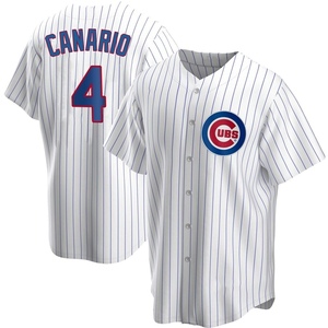 Men's Chicago Cubs Alexander Canario Replica White Home Jersey