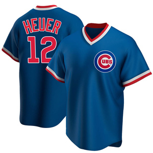 Men's Chicago Cubs Codi Heuer Replica Royal Road Cooperstown Collection Jersey