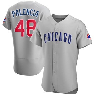 Men's Chicago Cubs Daniel Palencia Authentic Gray Road Jersey