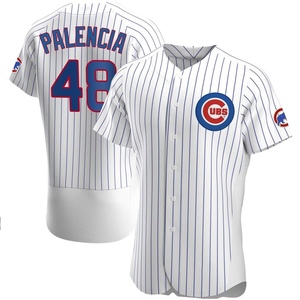 Men's Chicago Cubs Daniel Palencia Authentic White Home Jersey