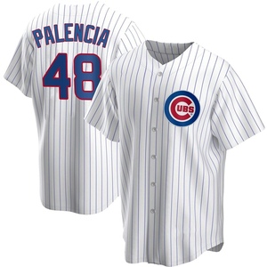 Men's Chicago Cubs Daniel Palencia Replica White Home Jersey