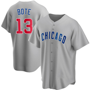 Chicago Cubs David Bote 13 Gray M Med Medium Shirt Majestic