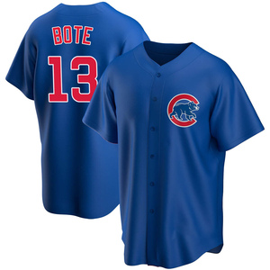 Chicago Cubs David Bote 13 Gray M Med Medium Shirt Majestic