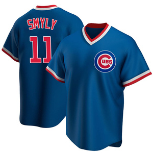 MLB Nike Chicago Cubs #11 Drew Smyly Gray Name & Number T-Shirt