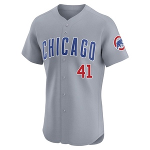 Men's Chicago Cubs John Lackey Elite Gray Road Jersey