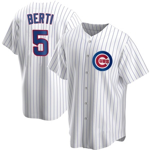 Men's Chicago Cubs Jon Berti Replica White Home Jersey