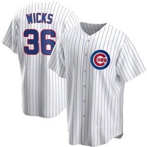 Men's Chicago Cubs Jordan Wicks Replica White Home Jersey