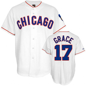 Men's Chicago Cubs Mark Grace Authentic White 1988 Throwback Jersey