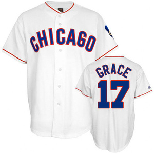 Mark Grace Chicago Cubs Men's Black Midnight Mascot T-Shirt 