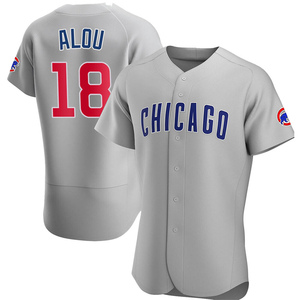 Moises Alou Signed Chicago Cubs White Pinstripe Majestic Replica Baseball  Jersey