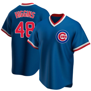 Men's Chicago Cubs P.J. Higgins Replica Royal Road Cooperstown Collection Jersey