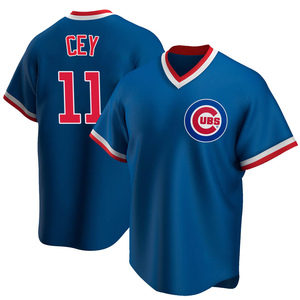 Men's Chicago Cubs Ron Cey Replica Royal Road Cooperstown Collection Jersey