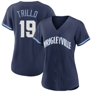 Women's Chicago Cubs Manny Trillo Authentic Navy 2021 City Connect Jersey