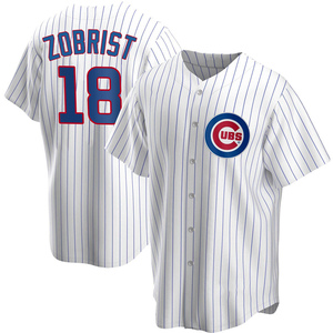 Women's Majestic Chicago Cubs #18 Ben Zobrist Authentic White Home