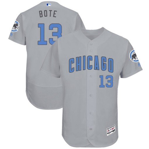 Men's Majestic Chicago Cubs David Bote Authentic Gray Flex ...