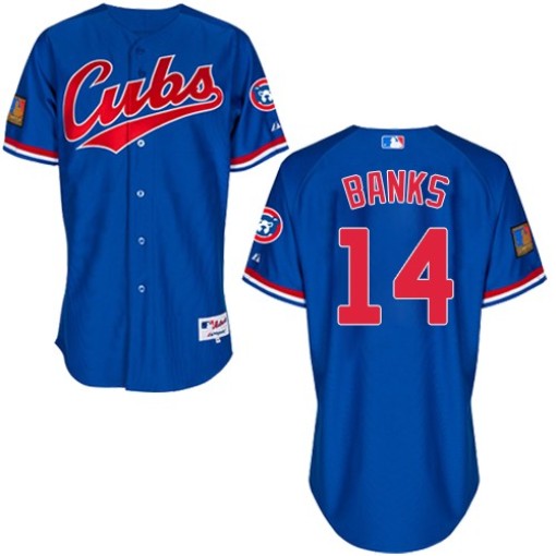 Big And Tall Mens Majestic Chicago Cubs Ernie Banks Authentic Royal Blue 1994 Turn Back The Clock 1373